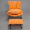 AAGAZA 1/6 Scale Rocking Chair Miniature Accessories Single Sofa Model for 12 in ch Action Figures, Pink (Color : Orange) view 4