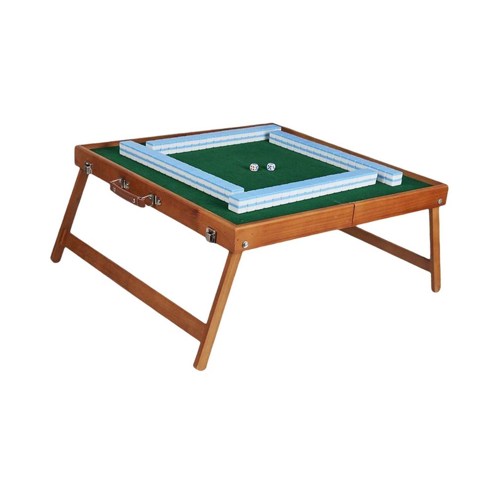 AAGAZA Chinese Mahjong Game Set Table Game Entertainment Mahjong Table for Picnic Adults, 30 Jade Color (Color : 26 Blue)