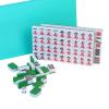 AAGAZA Portable Chinese Mini Mahjong Game Set Tiles Game with Storage Box Activity Game Table Game Entertainment Board Game for Home Travel, Beige (Color : Green) view 2