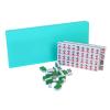 AAGAZA Portable Chinese Mini Mahjong Game Set Tiles Game with Storage Box Activity Game Table Game Entertainment Board Game for Home Travel, Beige (Color : Green) view 4