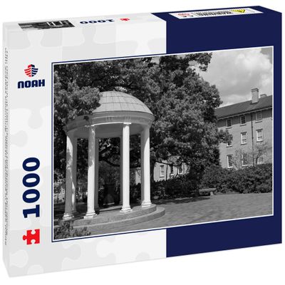 Noah Jigsaw Puzzle The Old Well at UNC Chapel Hill During The Spring with Azaleas Blooming North Carolina in Black White 1000 Pieces