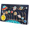 Zeoddler Movable Solar System Puzzle for Kids 3-6, Wooden Space Toys, Planets for Kids Preschool Learning Activities, Gift for Boys, Girls view 1