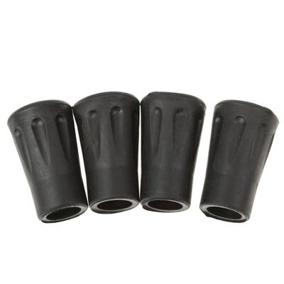 4 Pcs Replacement Rubber Tips End for Hiking Stick Walking Trekking Poles 4Cm - (Color: Black)