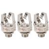 3X Jack 6.5 Two-Channel Audio Cable Connector Plug Socket with A Switch Stereo 6.5 Female for Guitar - (Color: Silver) view 1