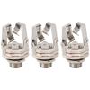 3X Jack 6.5 Two-Channel Audio Cable Connector Plug Socket with A Switch Stereo 6.5 Female for Guitar - (Color: Silver) view 2