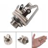 3X Jack 6.5 Two-Channel Audio Cable Connector Plug Socket with A Switch Stereo 6.5 Female for Guitar - (Color: Silver) view 4