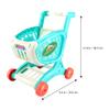 Kids Shopping Cart, Supermarket Shopping Cart Toy Play Small Grocery Cart Toy Storage Pretend Play Early Learning Props for Toddler Baby (Blue) view 2