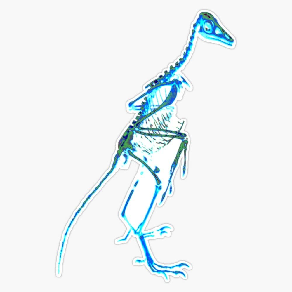 Cute Archaeopteryx Ghost Sticker Decal Size 5"