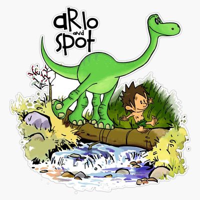 Arlo and Spot Sticker Decal Size 5"