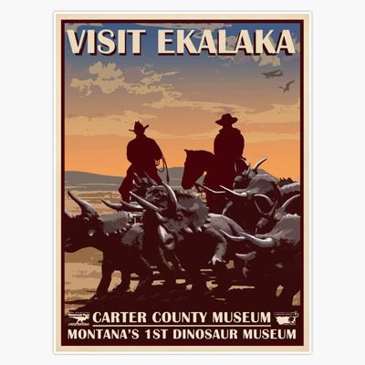 Cretaceous Cowboy Sticker Decal Size 5"