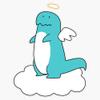 Angel T-Rex Sticker Decal Size 5" view 1