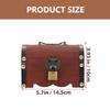 Cabilock Vintage Wooden Piggy Bank with Lock Treasure Chest Style Money Box for Kids and Adults Secure Coin Storage Savings Bank 5.85 X 1 X 5.85 Inches view 2