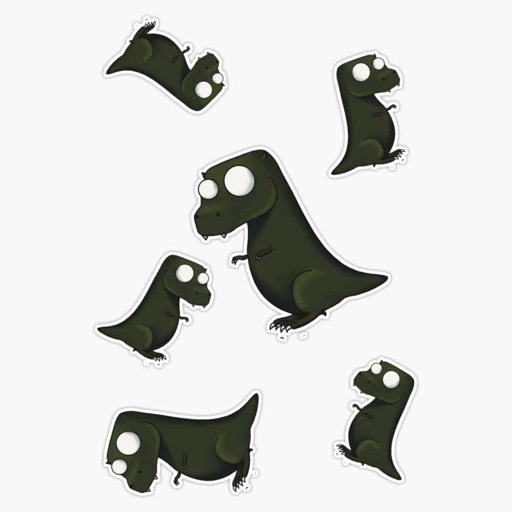Petit T-Rex Pattern Sticker Decal Size 5"