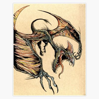 Chaos Pterodactyl Sticker Decal Size 5"