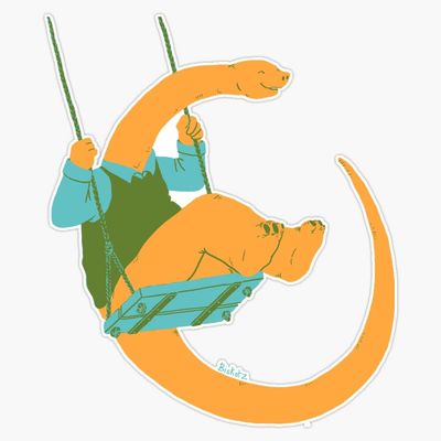 Dino 9 Diplodocus Sticker Decal Size 5"