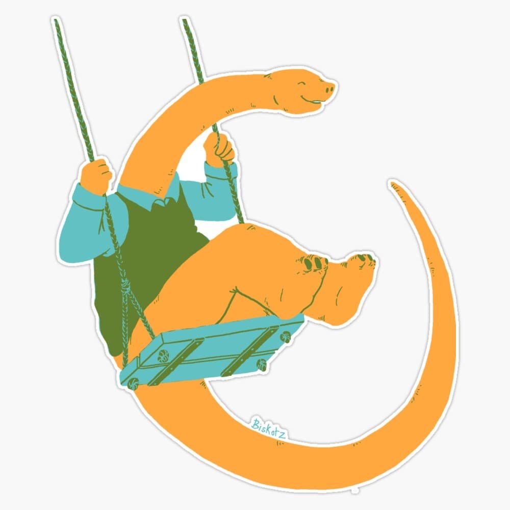 Dino 9 Diplodocus Sticker Decal Size 5"