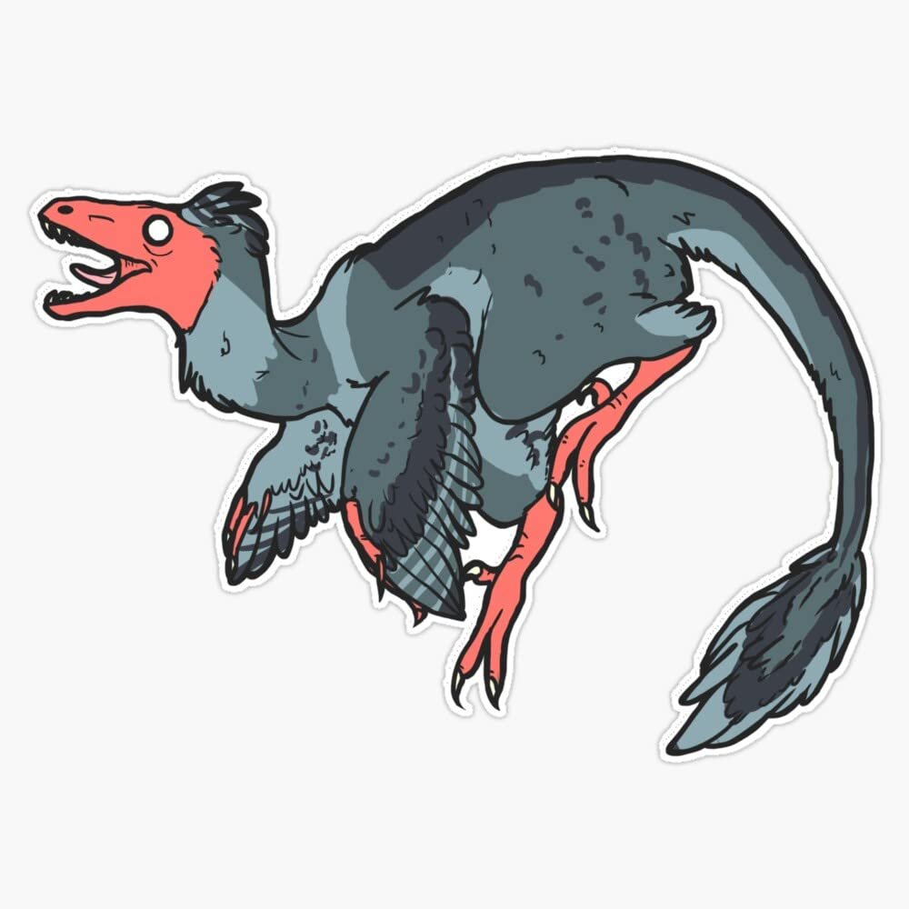 Velociraptor Jump Sticker Decal Size 5"