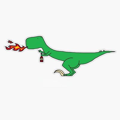 Hot Sauceiraptor Sticker Decal Size 5"