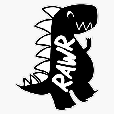 T-Rex: Rawr Sticker Decal Size 5"
