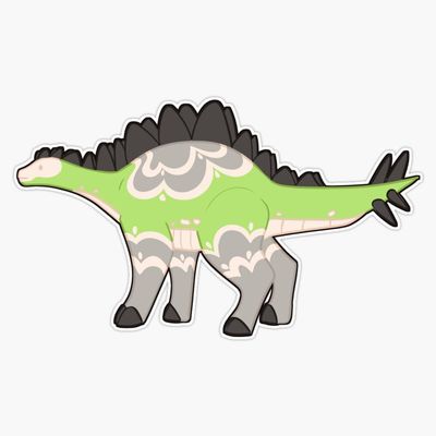 Agender Pride - Stegosaurus Sticker Decal Size 5"