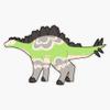 Agender Pride - Stegosaurus Sticker Decal Size 5" view 1