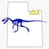 Utah Allosaurus Sticker Decal Size 5" view 1