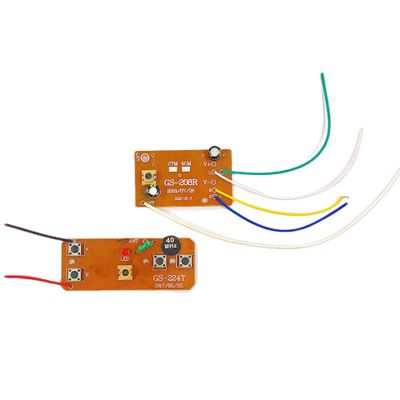 Drincoshow 40mhz Four-Way Remote Control Board RC Transmitter and Receiver PCBA Circle Board Toy Car Robot Model Accessories for DIY Kids Toys Projects (40mhz)