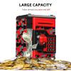 ATM Piggy Bank for Boys Girls, Vcertcpl Mini ATM Coin Bank Money Saving Box with Password, Kids Safe Money Jar for Adults with Auto Grab Bill Slot, Great Gift Toy Bank for Kids(Camouflage Red) view 4