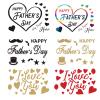 12pcs Fathers Day BOBO Balloon Stickers, Happy Father's Day Letters Decals, DIY Glass Sticker Party Supplies Decoration, for Transparent Balloons Wall Gift Decor view 1