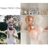 12pcs Fathers Day BOBO Balloon Stickers, Happy Father's Day Letters Decals, DIY Glass Sticker Party Supplies Decoration, for Transparent Balloons Wall Gift Decor view 2