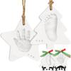 Baby Hand and Footprint Kit - Personalized Baby First Christmas Ornament, Newborn Footprint Ornament Keepsake, Easy DIY Dog Paw Print Kit, Newborn Christmas Gifts for Boys, Girls, New Mom (Christmas) view 1