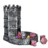 KSNDie Castle DND Dice Tower, Wall Carving Dice Rolling Tower for Role Playing Game | Easy Roller Perfect for Board Game, D&D and RPG (Ancient Silver) view 1