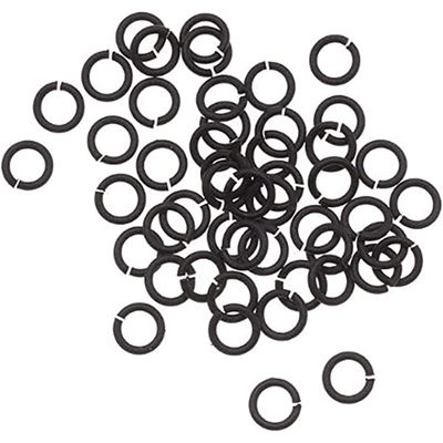 1000x 304 Strong Stainless Steel Open Split Jump Rings Connector Jewellery Findings DIY Craft Loop No Fade Silver/Yellow Gold/Rose Gold Bulk (5mm, Black)