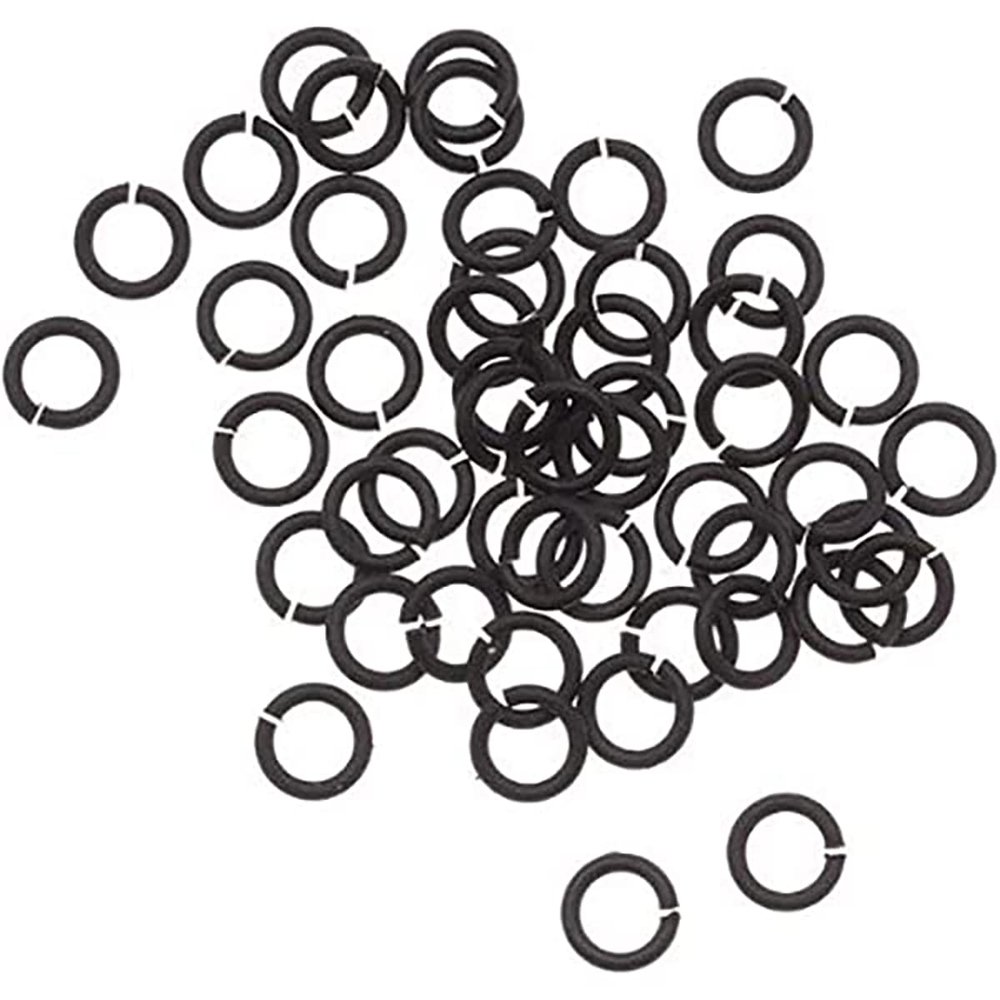 1000x 304 Strong Stainless Steel Open Split Jump Rings Connector Jewellery Findings DIY Craft Loop No Fade Silver/Yellow Gold/Rose Gold Bulk (5mm, Black)