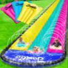 JAMBO XL 20Ft Premium Slip Splash and Slide with 3 Bodyboards, Heavy Duty Water Slide- Advanced 3-Way Water Sprinkler System, Backyard Waterslide Outdoor Water Toys n Slides for Kids Splash Pad view 1