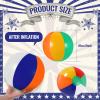 36 Pcs 8 Inch Beach Ball Decoration Summer Beach Ball with Hanging Rope and Hooks Inflatable Pool Ball Blow up Sport Ball Toy for Water Games Hawaiian Party Ornament view 3