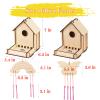 Crafts for Kids Ages 8-12 -Make Your Own Bird Feeder Wind Chime Kit with Diamond Stickers - 2 Pack Unfinished Wood DIY Kids STEM Painting Activities Crafts Outdoor Toys for Boys Girls Ages 6-8 3-5 view 2