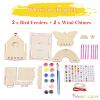 Crafts for Kids Ages 8-12 -Make Your Own Bird Feeder Wind Chime Kit with Diamond Stickers - 2 Pack Unfinished Wood DIY Kids STEM Painting Activities Crafts Outdoor Toys for Boys Girls Ages 6-8 3-5 view 3