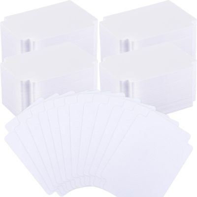 Lewtemi 450 Pcs Trading Card Dividers Page Dividers with Tabs Plastic Playing Sports MTG Card Separators with Side Labels for Games Sports(White)