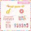 LXlucktim Donut Birthday Party Supplies for 1 Year Old Girl, 150 Pcs Sweet One Party Decorations for Girls Baby - Backdrop, Tablecloth, Crown, Poster view 3