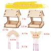 THWAS-LIGHT Wooden Arts and Crafts for Kids - 2 Pack Bird Feeder Wind Chime DIY Kids Crafts - Build and Paint Educational Fun Art Activities Gifts Outside Toys for Boys Girls Ages 3-5 8-12 6-8 view 2