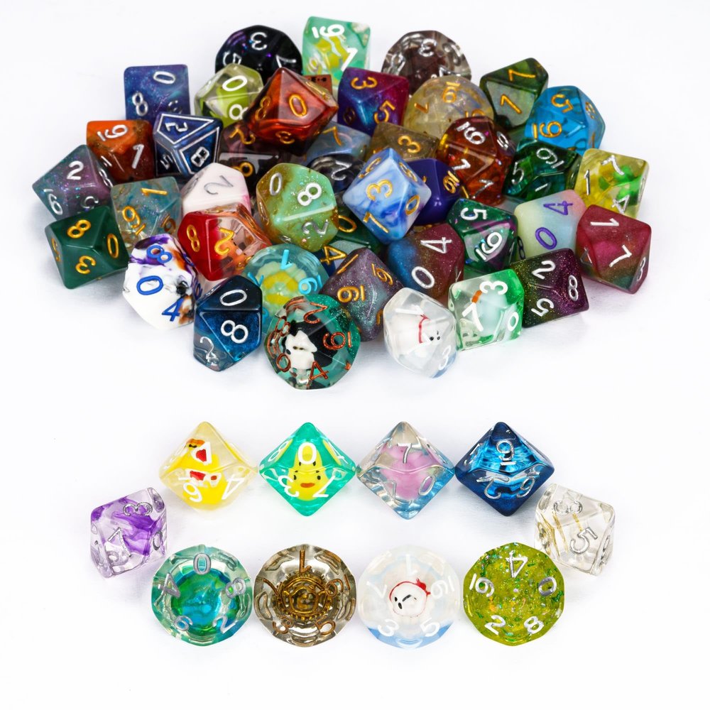 HDdais 10 Pack D10 Polyhedral Dice Set, Random Color 10 Sided DND Dice for RPG Role Playing Games Table Games