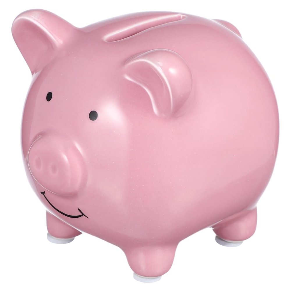IMIKEYA Ceramic Piggy Bank: Cute Pig Money Bank Coin Bank for Girls Boys Decorative Coin Bank Money Bank Money Saver Kids for Birthday Christmas Nursery Home Decor