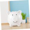 IMIKEYA Ceramic Piggy Bank: 2pcs Cute Pig Money Bank Coin Bank for Girls Boys Decorative Coin Bank Money Bank Money Saver Kids Present for Birthday Christmas Nursery Home Decor view 3