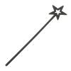 Qeuly Star Wand Black Fairy Wand 13 Inches Angel Wand Star Magic Princess Wands Plating Silver Star Stick (Black) view 1