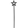Qeuly Star Wand Black Fairy Wand 13 Inches Angel Wand Star Magic Princess Wands Plating Silver Star Stick (Black) view 2
