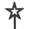 Qeuly Star Wand Black Fairy Wand 13 Inches Angel Wand Star Magic Princess Wands Plating Silver Star Stick (Black) view 4