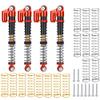 Benedict Harry Metal 53mm Shocks Aluminum Threaded Tele Absorber Damper Upgrades Parts Accessories for Axial SCX24 Bronco Gladiator Deadbolt JLU C10(Red) view 1
