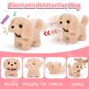 G.C 13Pcs Dog Toys for Kids Girls, Walking Barking Electronic Interactive Stuffed Dog Plush with Carrier & Accessories Toys Pretend Play Puppy Pet Care Playset, Gifts for Little Girls 3 4 5 6 Year Old view 3