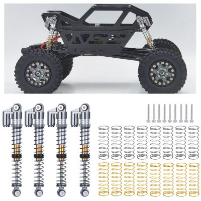 Benedict Harry Metal 53mm Shocks Aluminum Threaded Tele Absorber Damper Upgrades Parts Accessories for Axial SCX24 Bronco Gladiator Deadbolt JLU C10(Titanium)